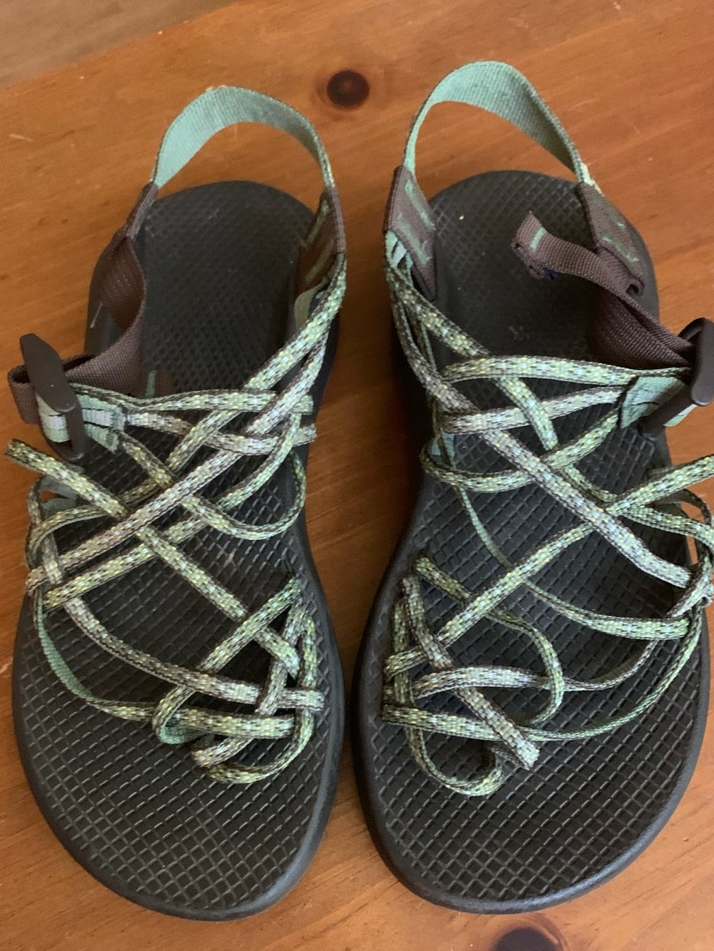 Chaco Women's Strappy Sandals in Mint and Black